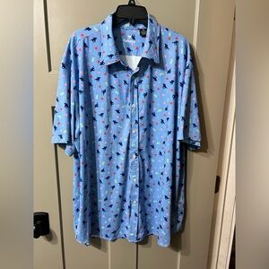 Men's Fanatics Light Blue Kentucky Derby Tri-Blend Button-Up Shirt Run for 🌹